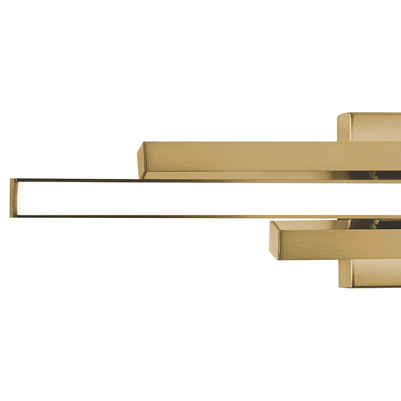 Image 4 Indra 24" Wide Satin Brass LED Bath Vanity Light more views