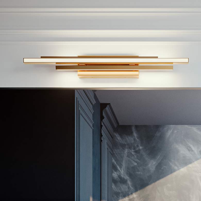 Image 2 Indra 36" LED Vanity - Satin Brass