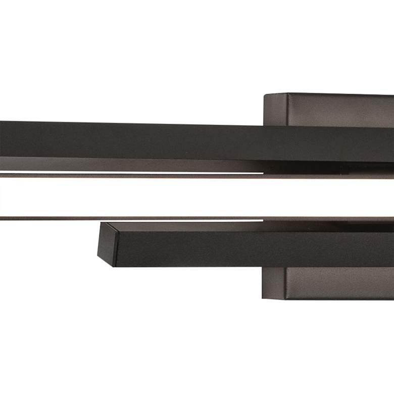 Image 2 Indra 36" Wide Black LED Linear Vanity Bath Light more views
