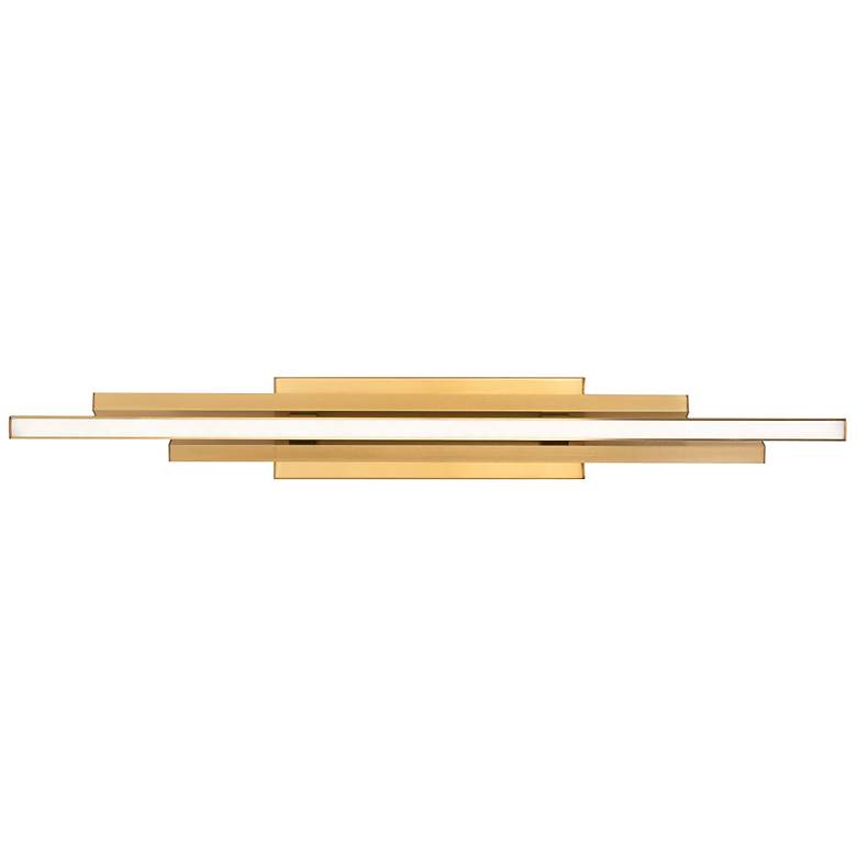 Image 4 Indra 36" Wide Satin Brass LED Bath Light more views