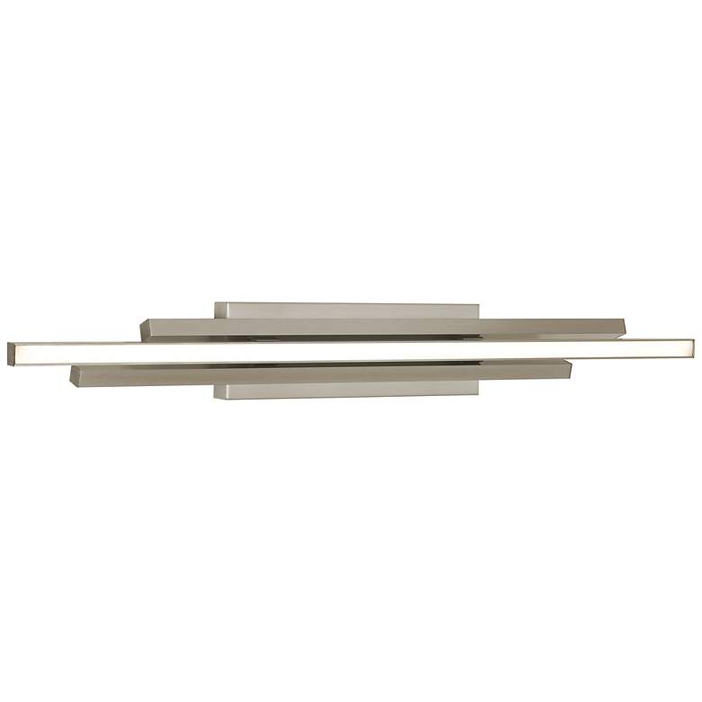 Image 3 Indra 36" Wide Satin Nickel LED Vanity Bath Light