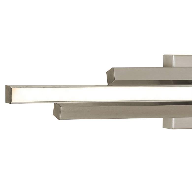 Image 4 Indra 36" Wide Satin Nickel LED Vanity Bath Light more views