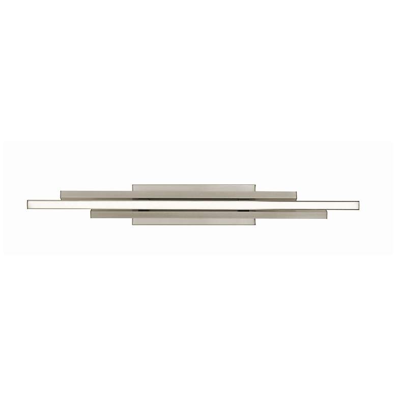 Image 5 Indra 36" Wide Satin Nickel LED Vanity Bath Light more views
