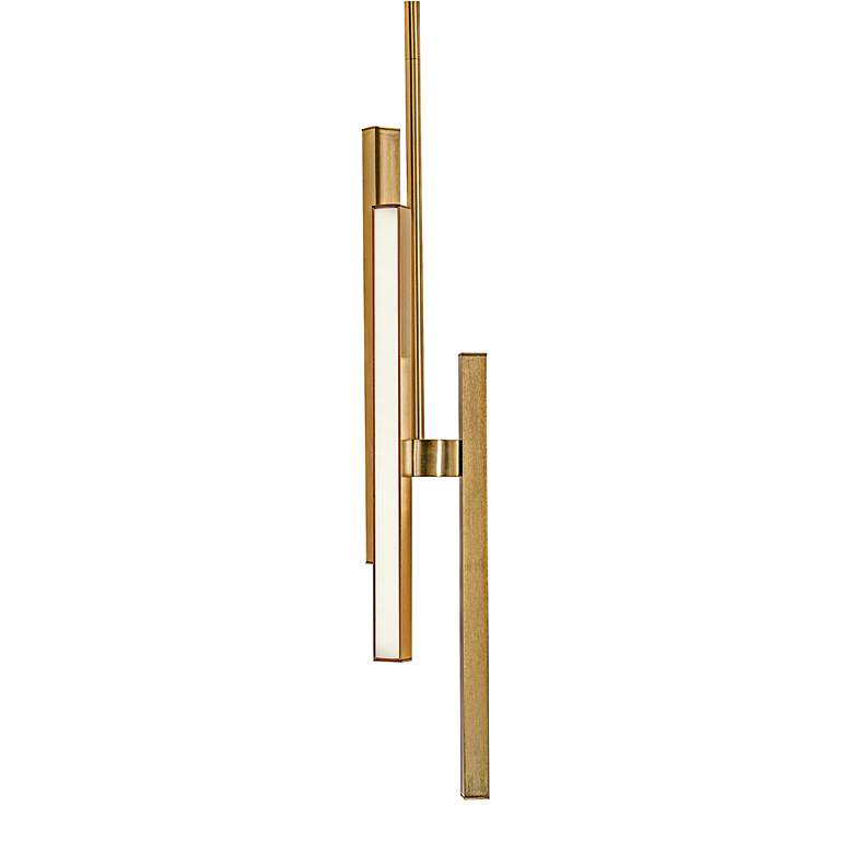 Image 2 Indra 4" Satin Brass LED Pendant