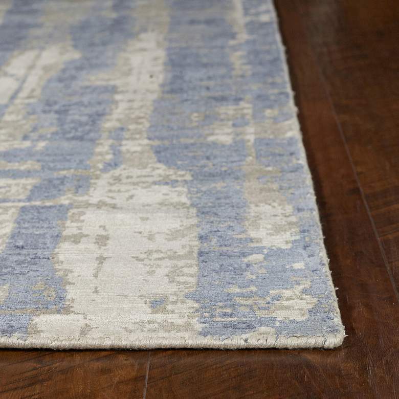 Image 2 Indulge 0802 5&#39;x7&#39; Gray and Blue Drizzle Area Rug more views