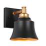1_Indus 1-Light 5.9" Wide Black and Gold Bath Light