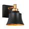 Indus 1-Light 5.9" Wide Black and Gold Bath Light