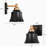 2_Indus 1-Light 5.9" Wide Black and Gold Bath Light more views