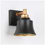 3_Indus 1-Light 5.9" Wide Black and Gold Bath Light more views