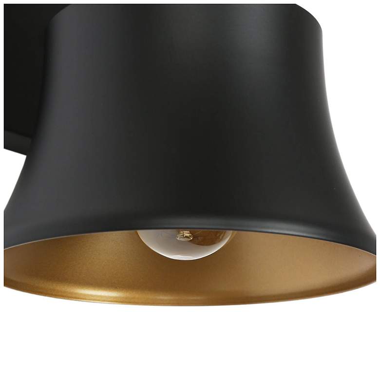 Image 5 Indus 1-Light 5.9" Wide Black and Gold Bath Light more views