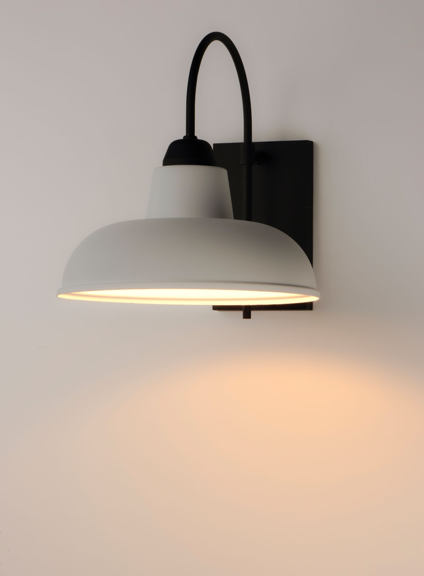 Image 3 Industrial 1-Light 13.75" Wide White/Black Outdoor Wall Mount more views