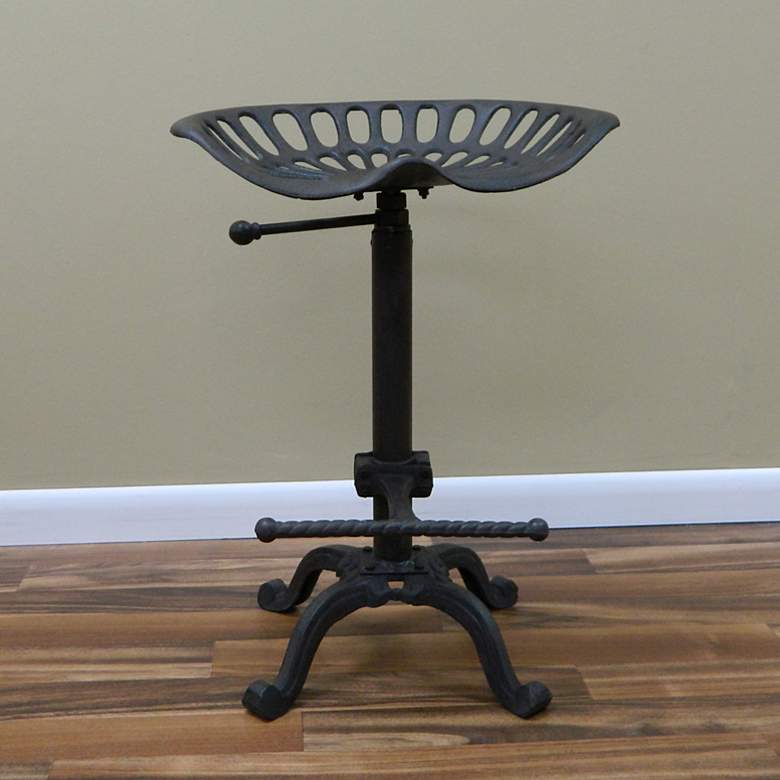 Image 1 Industrial Adjustable Tractor Seat Barstool