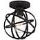 Industrial Atom 8" Wide Edison Bronze Ceiling Light