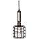 Industrial Cage 7" Wide Rust Metal Mini Pendant Light