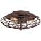 Industrial Cage Dark Rust 18 1/2"W LED Ceiling Light Fixture
