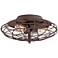 Industrial Cage Dark Rust 8 1/2" High Ceiling Light Fixture