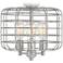 Industrial Cage Galvanized Steel Ceiling Fan Light Kit