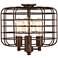 Industrial Cage Oil-Rubbed Bronze LED Ceiling Fan Light Kit