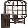 Industrial Cage Plug-In Swing Arm Wall Light