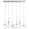Industrial Chic 29" Wide 6 Light Horizontal Polished Chrome Pendant