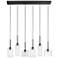 Industrial Chic 29" Wide Painted Black Multi Light Pendant