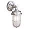 Industrial Chrome Finish 11 3/4" High Outdoor Wall Light