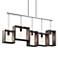 Industrial Frames 44 1/2" Wide Pewter Kitchen Island Pendant