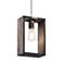 Industrial Frames 7 1/2" Wide Classic Pewter Mini Pendant