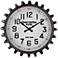 Industrial Gear 23 1/2" Rail Station Round Wall Clock