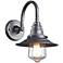 Industrial Insulator Glass Weathered Zinc Wall Sconce