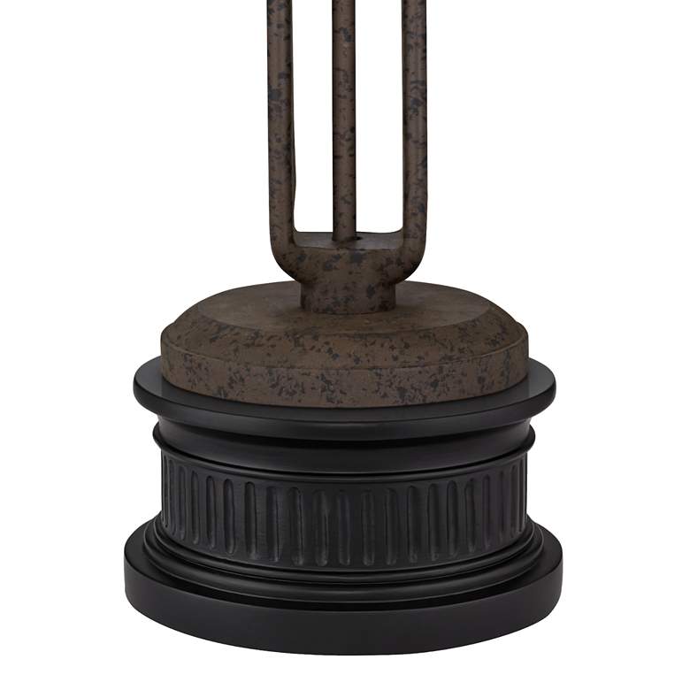 Image 4 Industrial Metal 2-Light Table Lamp With Black Round Riser more views