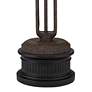 Industrial Metal 2-Light Table Lamp With Black Round Riser
