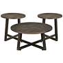 1_Industrial Smokey Walnut 3-Piece Coffee and End Table Set