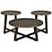 Industrial Smokey Walnut 3-Piece Coffee and End Table Set