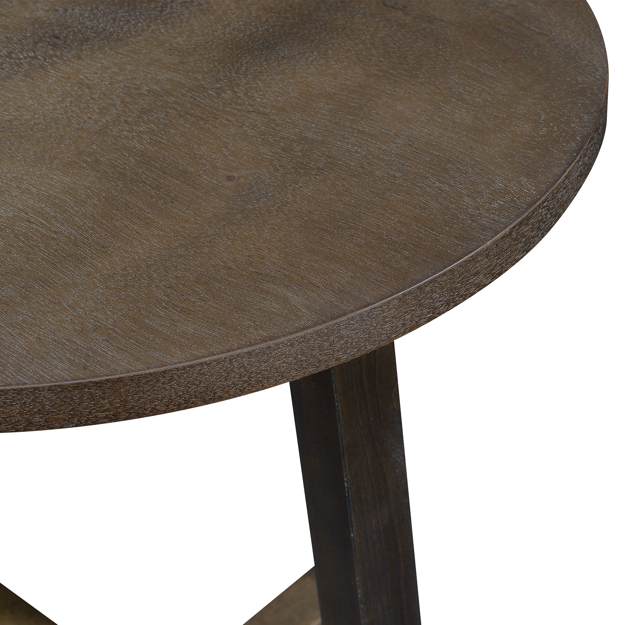 Image 3 Industrial Smokey Walnut 3-Piece Coffee and End Table Set more views