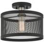 2_Industry 1 Light Black Semi Flush Mount