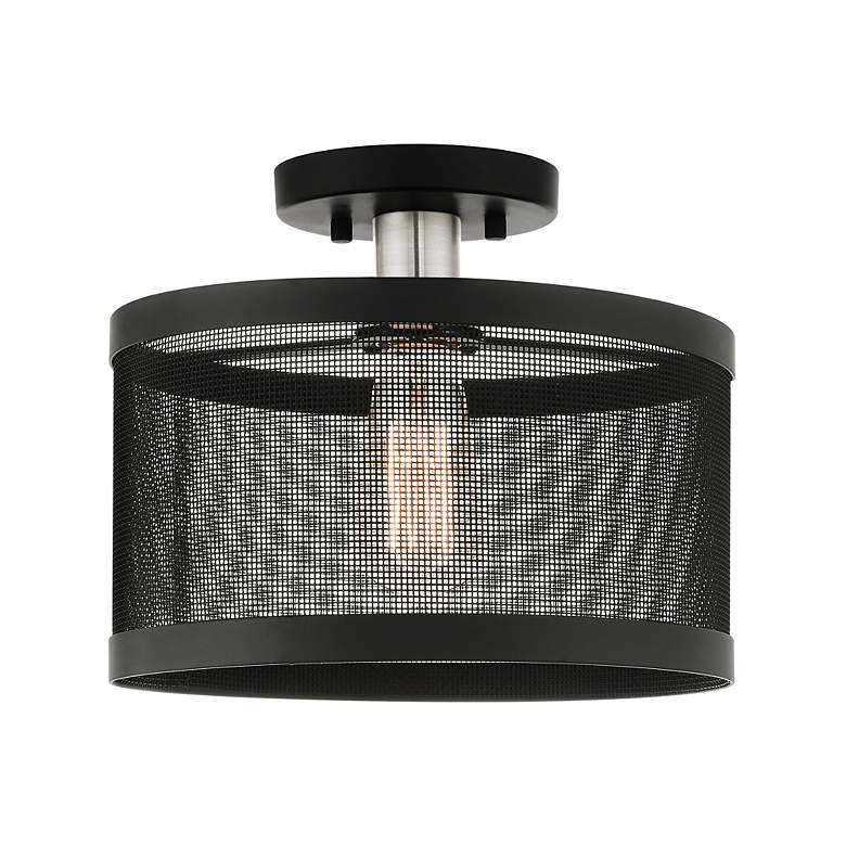 Image 6 Industry 1 Light Black Semi Flush Mount more views
