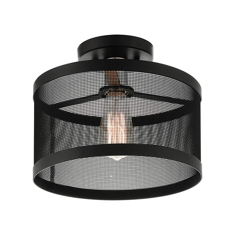 Image 7 Industry 1 Light Black Semi Flush Mount more views