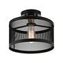 7_Industry 1 Light Black Semi Flush Mount more views
