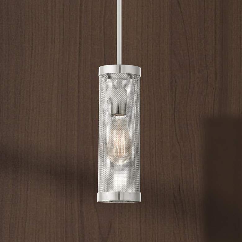 Image 1 Industry 1 Light Brushed Nickel Pendant