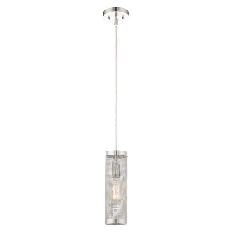 Image 4 Industry 1 Light Brushed Nickel Pendant more views
