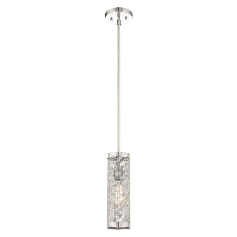 Image 5 Industry 1 Light Brushed Nickel Pendant more views