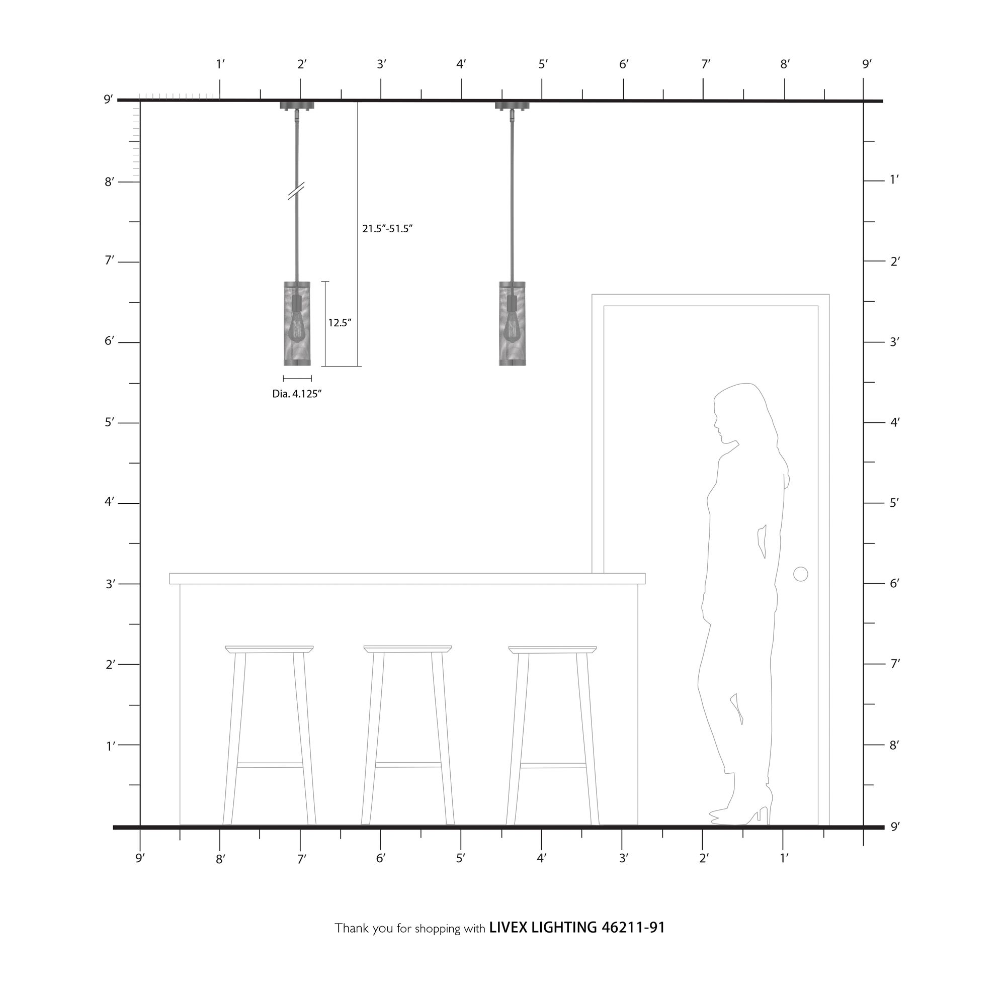 Industry 1 Light Brushed Nickel Pendant