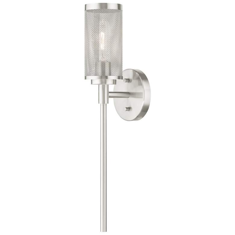 Image 1 Industry 1 Light Brushed Nickel Wall Sconce