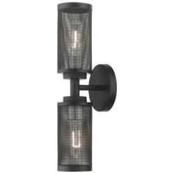 Industry 2 Light Black Wall Sconce