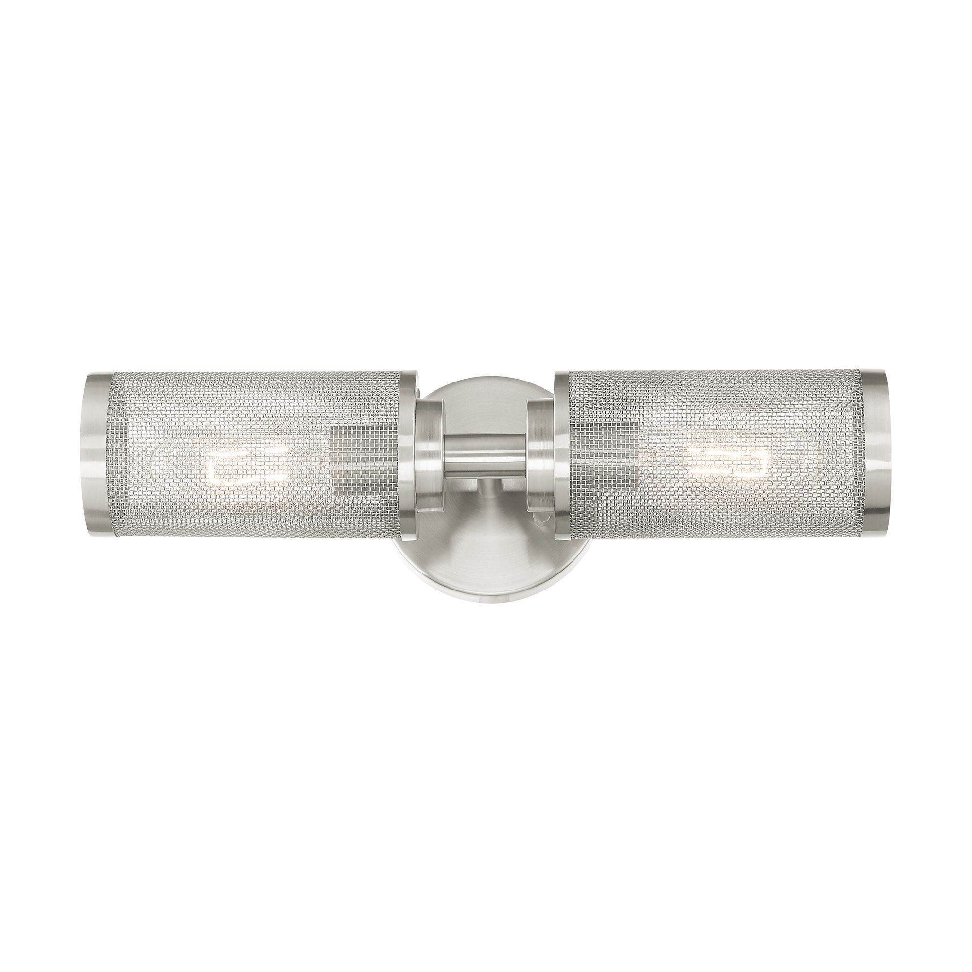 Industry 2 Light Brushed Nickel Wall Sconce