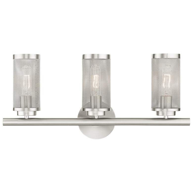 Image 1 Industry 3 Light Brushed Nickel Bath Vanity