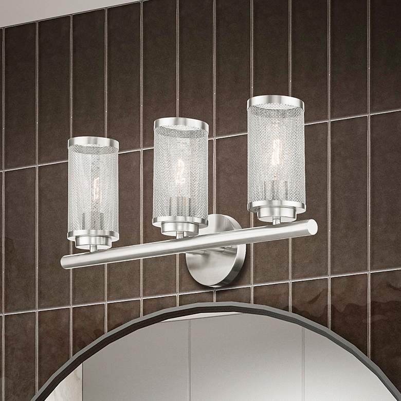 Image 1 Industry 3 Light Brushed Nickel Bath Vanity
