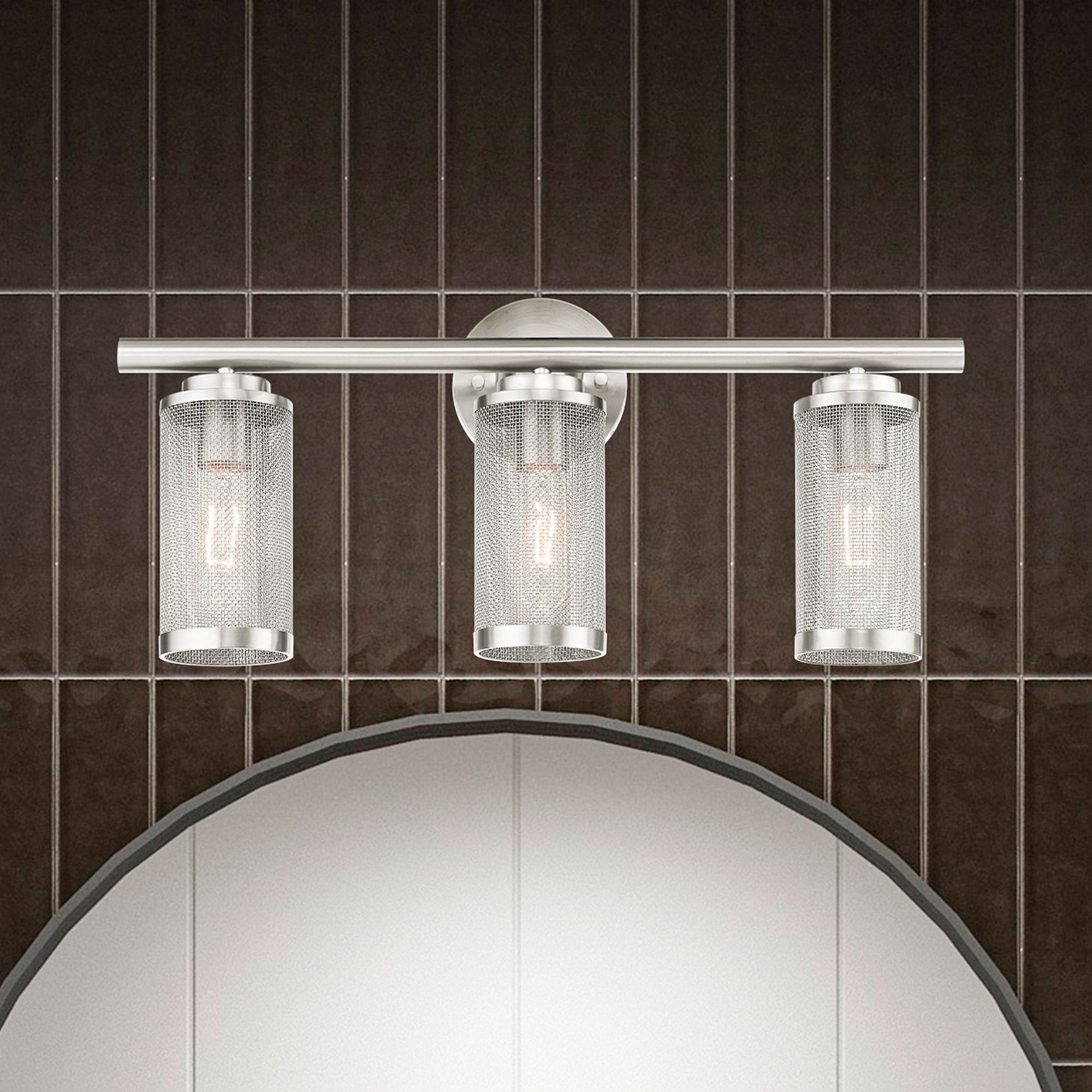 Industry 3 Light Brushed Nickel Bath Vanity