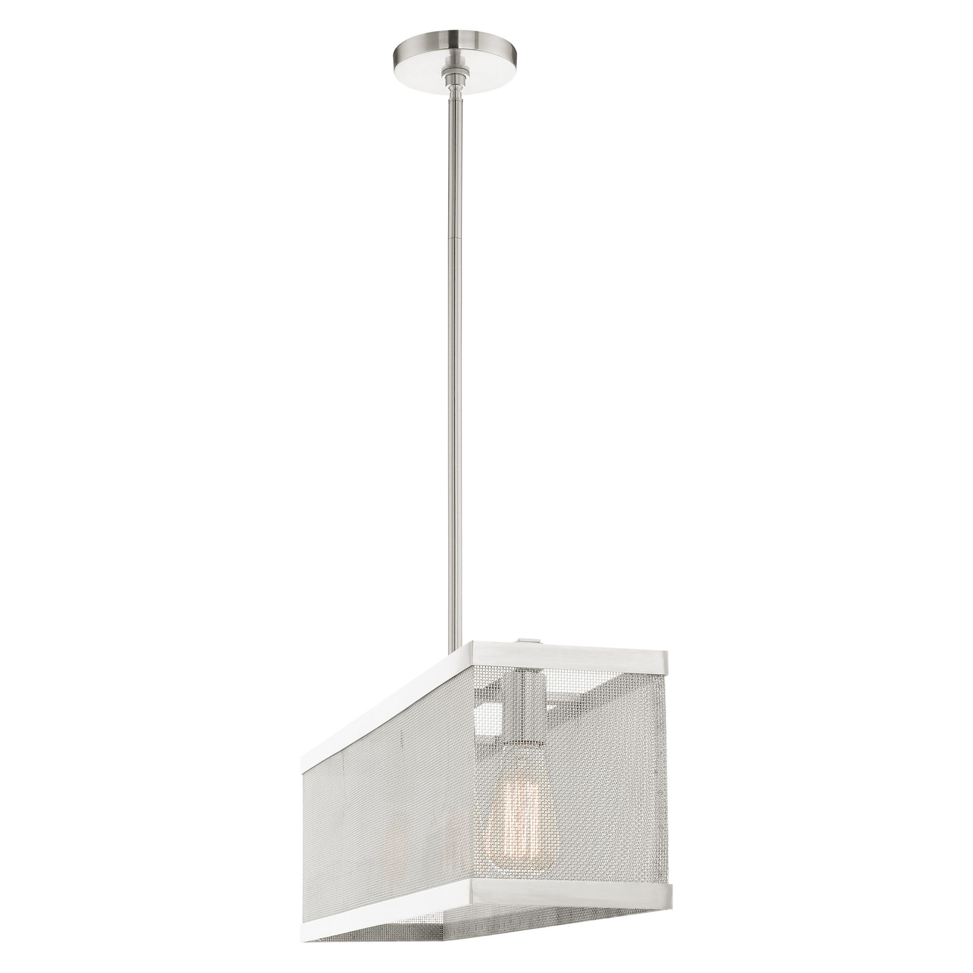 Industry 3 Light Brushed Nickel Chandelier